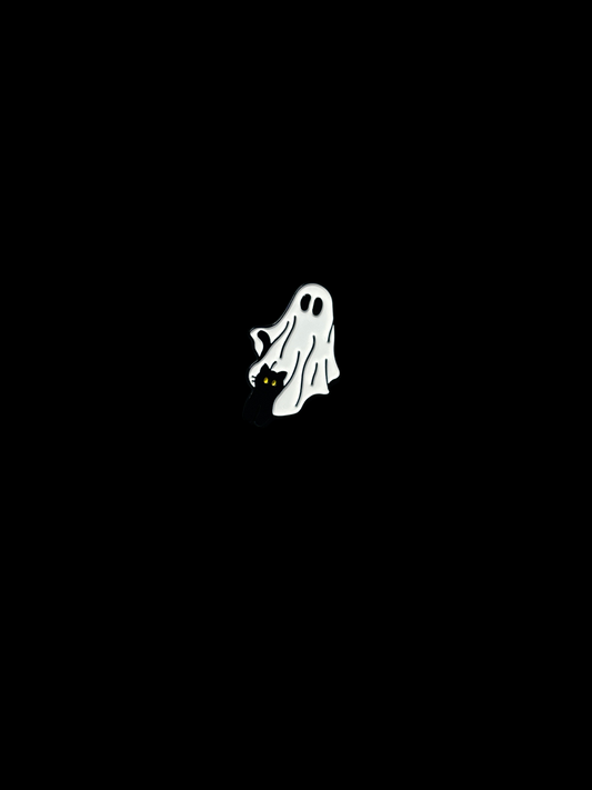 Ghost with Cat Badge