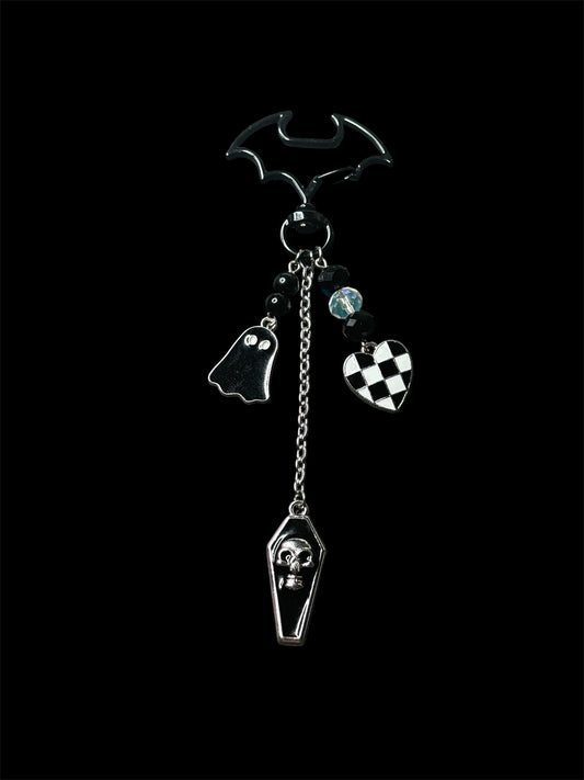Silver Bat Keyring