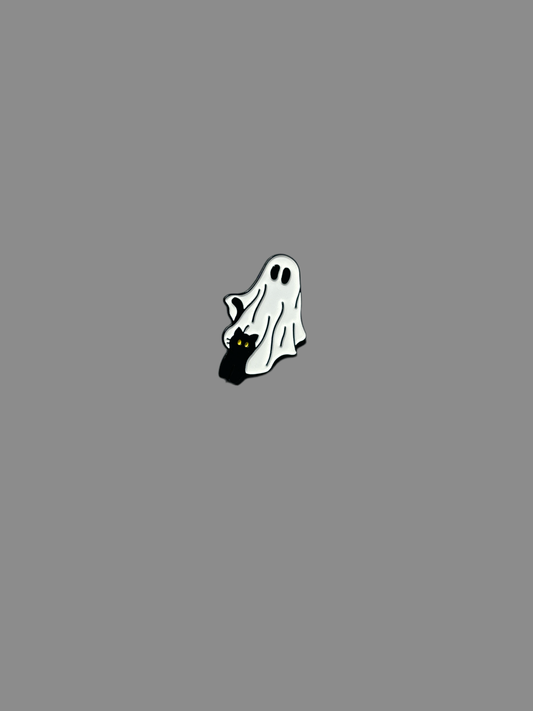 Ghost with Cat Badge